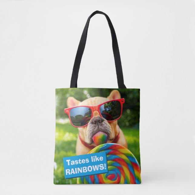 Dog With Big Lollipop Tote Bag (Front)