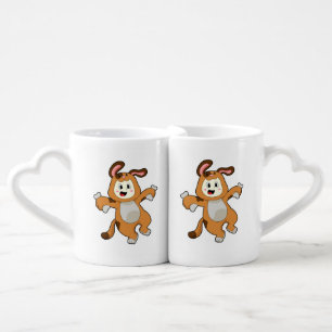 Dog with Bone as Rabbit Coffee Mug Set