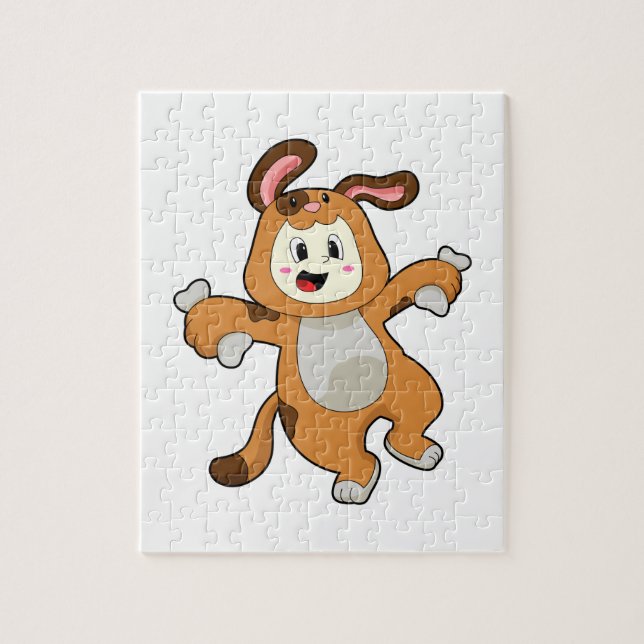 Dog with Bone as Rabbit Jigsaw Puzzle (Vertical)
