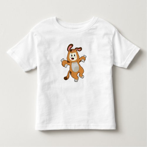 Dog with Bone as Rabbit Toddler T_shirt