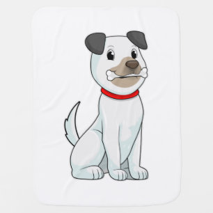 Dog with Bone Baby Blanket