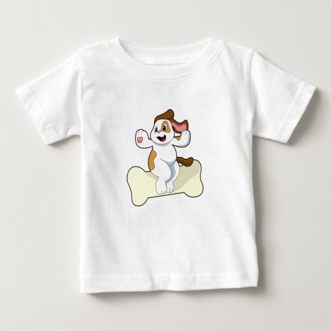 Dog with Bone Baby T-Shirt (Front)