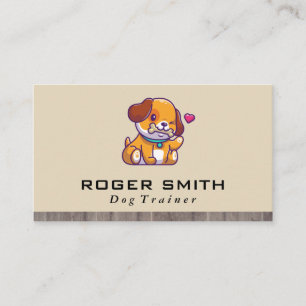 Dog with Bone Logo Business Card