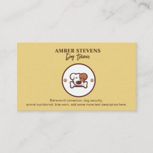 Dog with Bone logo Business Card