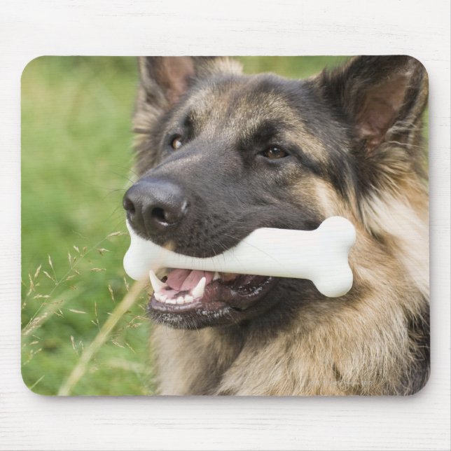Dog with bone mouse pad (Front)
