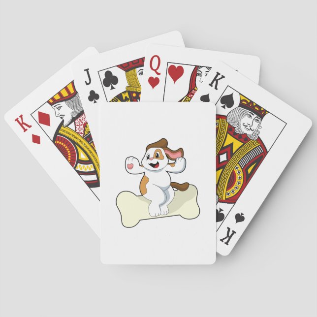 Dog with Bone Poker Cards (Back)