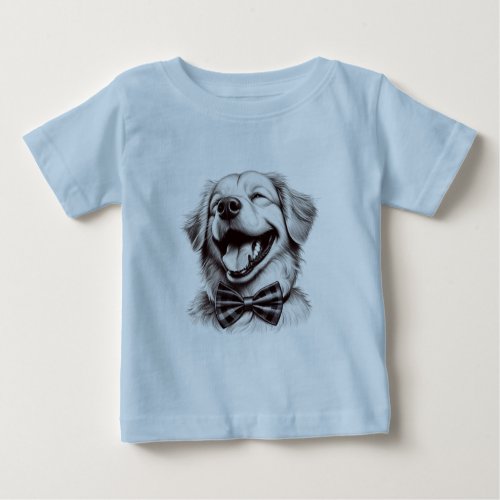 dog with bow tie laughing baby T_Shirt