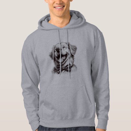 dog with bow tie laughing hoodie