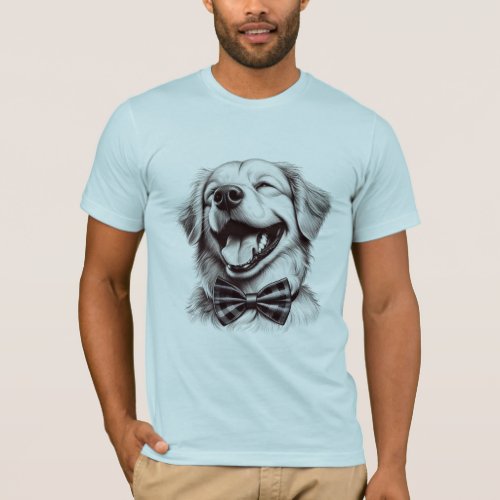 dog with bow tie laughing T_Shirt