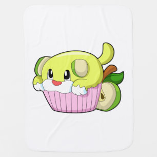 Dog with Cake Baby Blanket