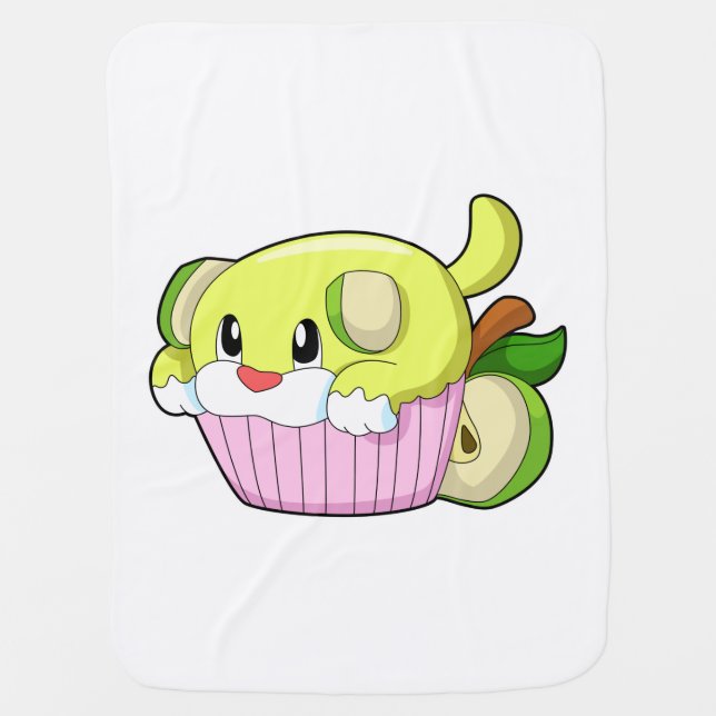 Dog with Cake Baby Blanket (Front)