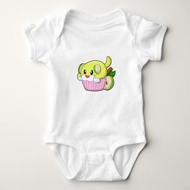 Dog with Cake Baby Bodysuit (Front)
