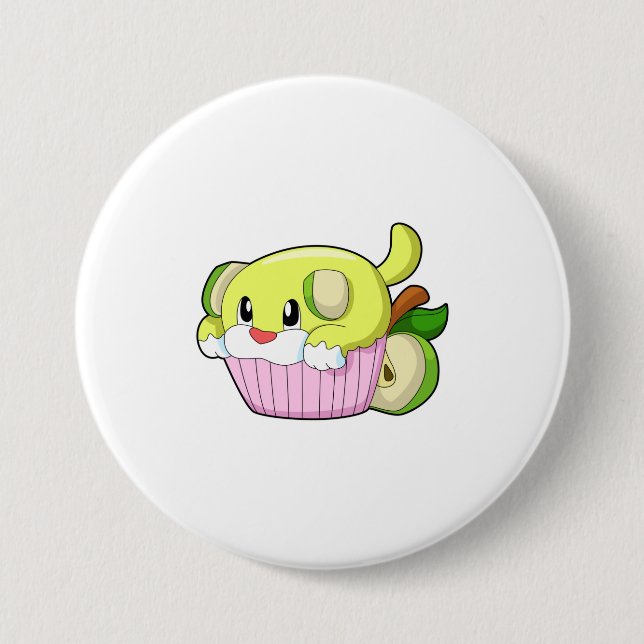 Dog with Cake Button (Front)