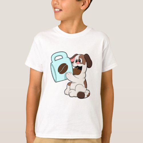 Dog with Cup of Coffee T_Shirt