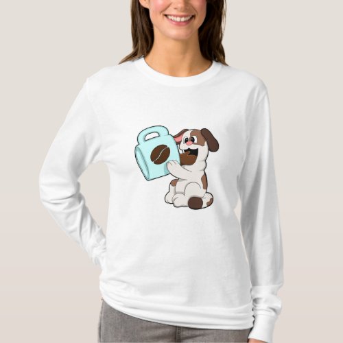 Dog with Cup of Coffee T_Shirt