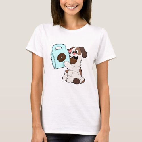 Dog with Cup of Coffee T_Shirt