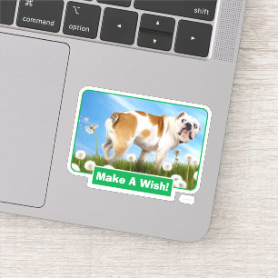 Dog With Dandelion Sticker