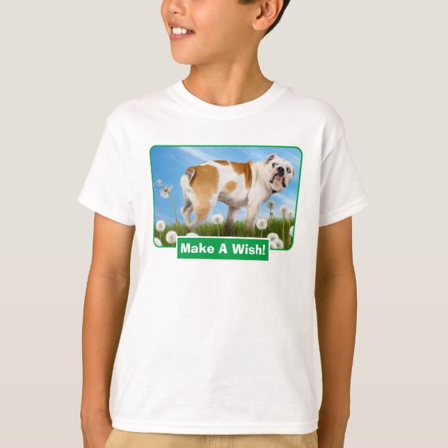 Dog With Dandelion T-Shirt (Front)