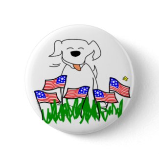 Dog lover July 4 button lesruba designs