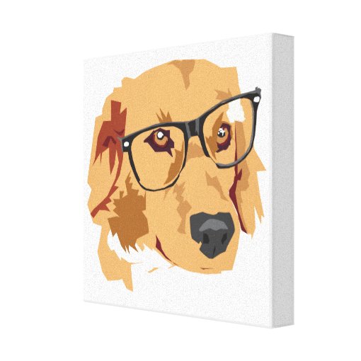 Dog With Glasses Canvas Print | Zazzle