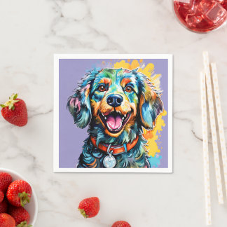 Dog with Glasses Napkins