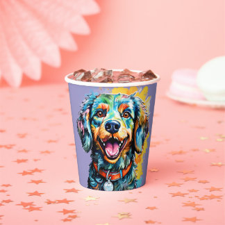 Dog with Glasses Paper Cups