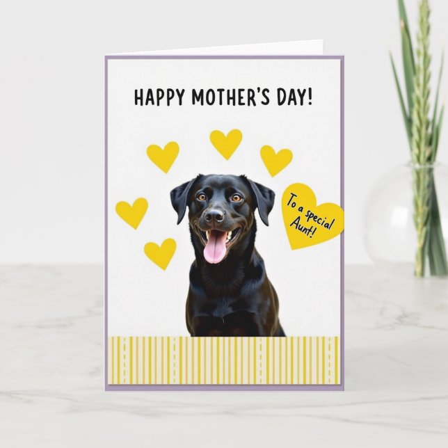Dog With Hearts Mothers Card (Front)