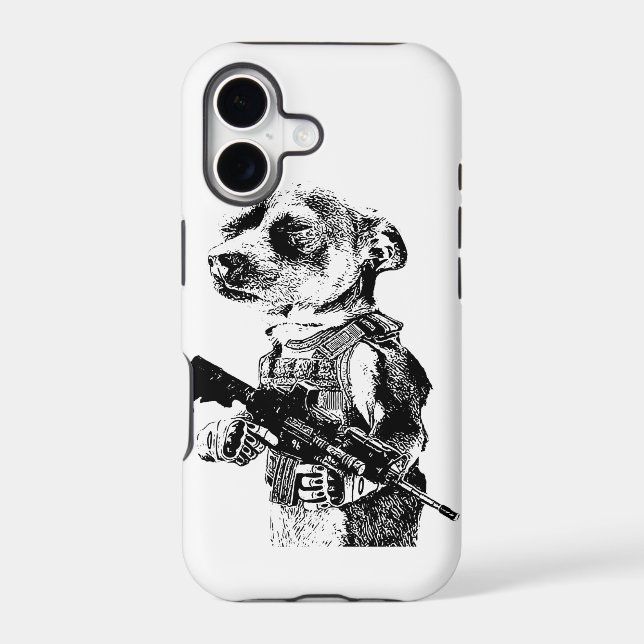 Dog With Operator Vest AR15 Iphone Case (Back)