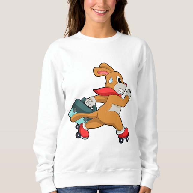 Dog with Roller skates Sweatshirt (Front)