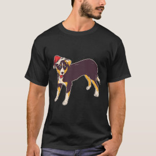 Dog With Santa Hat - Funny Christmas T-Shirt