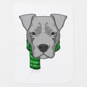 Dog with Scarf Baby Blanket