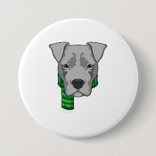 Dog with Scarf Button