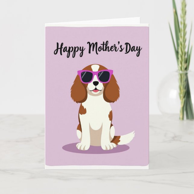 Dog With Shades Mothers Day Card (Front)
