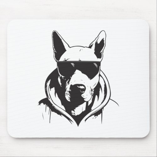 Dog With Sunglasses _ Buddy  Mouse Pad