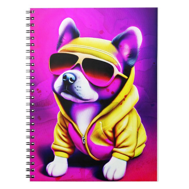 Dog with sunglasses notebook (Front)