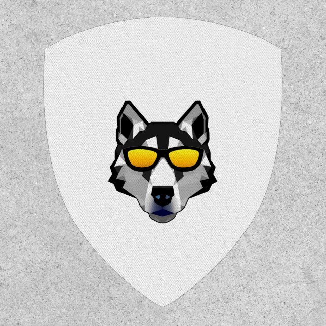 Dog with Sunglasses - Siberian Husky Patch (Front)