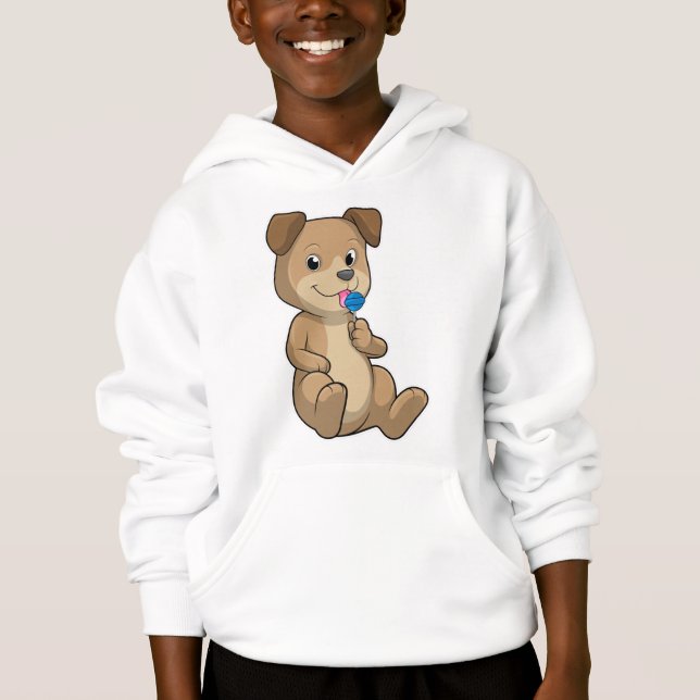 Dog with Sweets Lollipop Hoodie (Front)