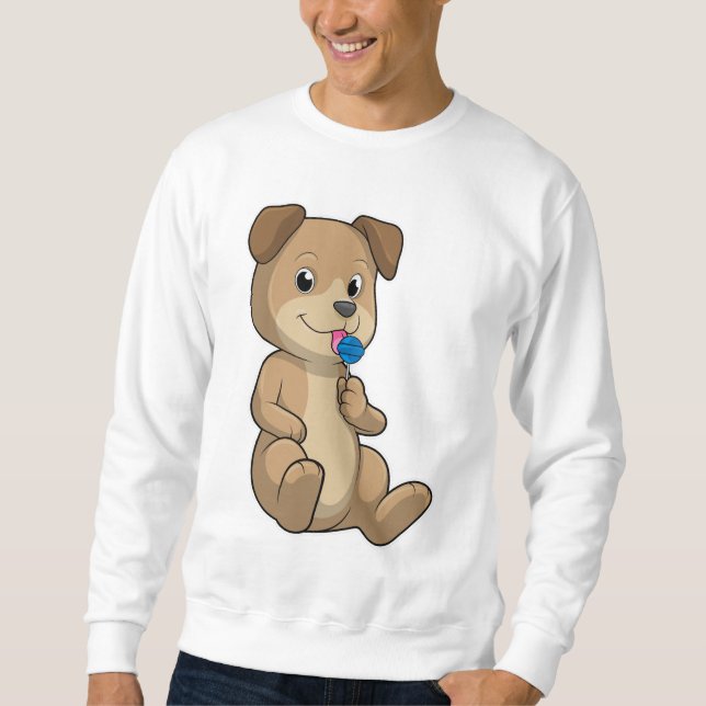 Dog with Sweets Lollipop Sweatshirt (Front)