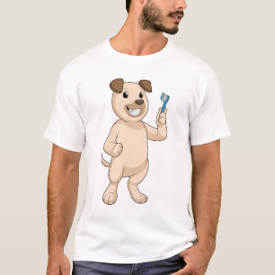 Dog with Toothbrush T-Shirt