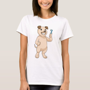 Dog with Toothbrush T-Shirt