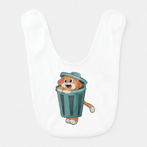 Dog with Trashcan Baby Bib