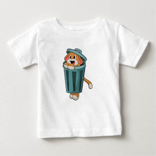 Dog with Trashcan Baby T_Shirt