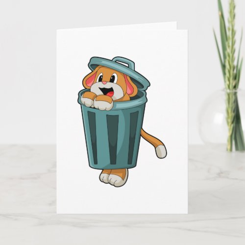 Dog with Trashcan Card