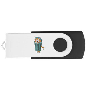 Dog with Trashcan Flash Drive