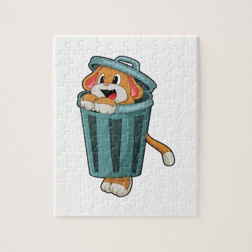 Dog with Trashcan Jigsaw Puzzle