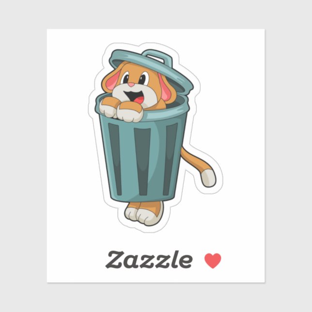 Dog with Trashcan Sticker (Sheet)