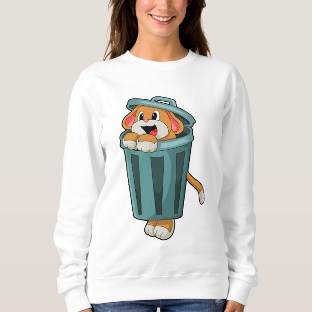 Dog with Trashcan Sweatshirt (Front)