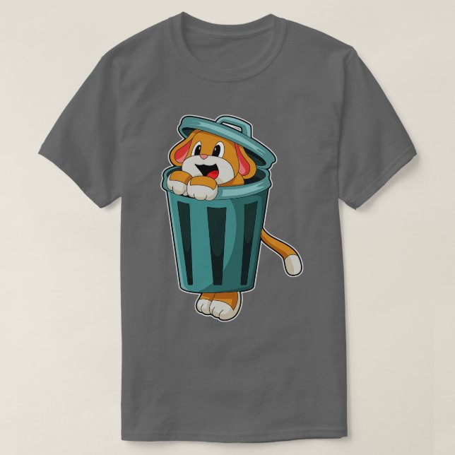 Dog with Trashcan T-Shirt (Design Front)