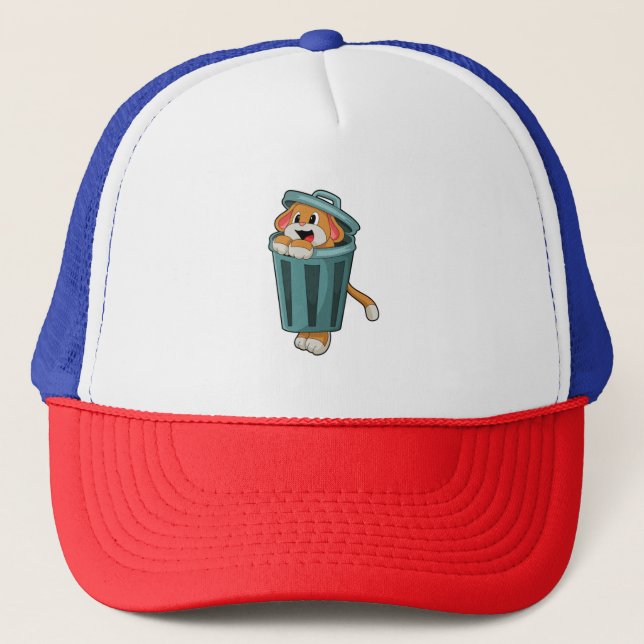 Dog with Trashcan Trucker Hat (Front)