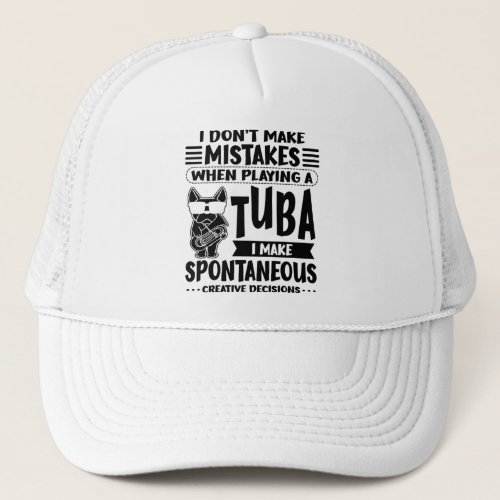 Dog With Tuba Music Tubaist Tubist Tuba Trucker Hat